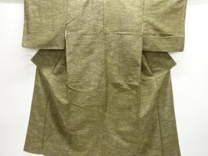 アンティーク　抽象模様織り出し手織り紬着物